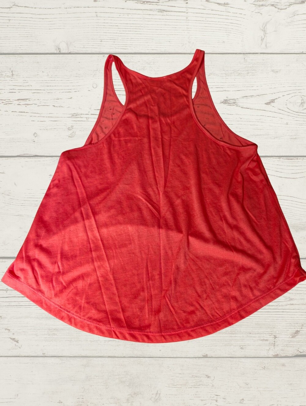 NWT Irreplaceable Red Rhinestone Bedazzled Racerback Tank Top Flared Medium - Picture 8 of 8